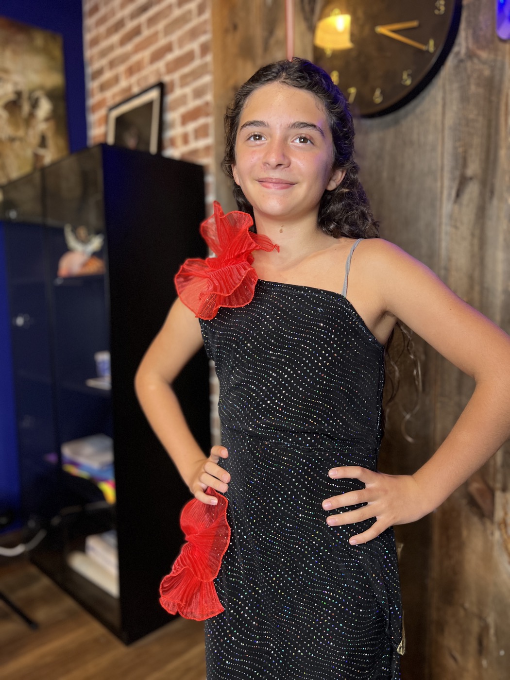 A garment in progress on the dress form