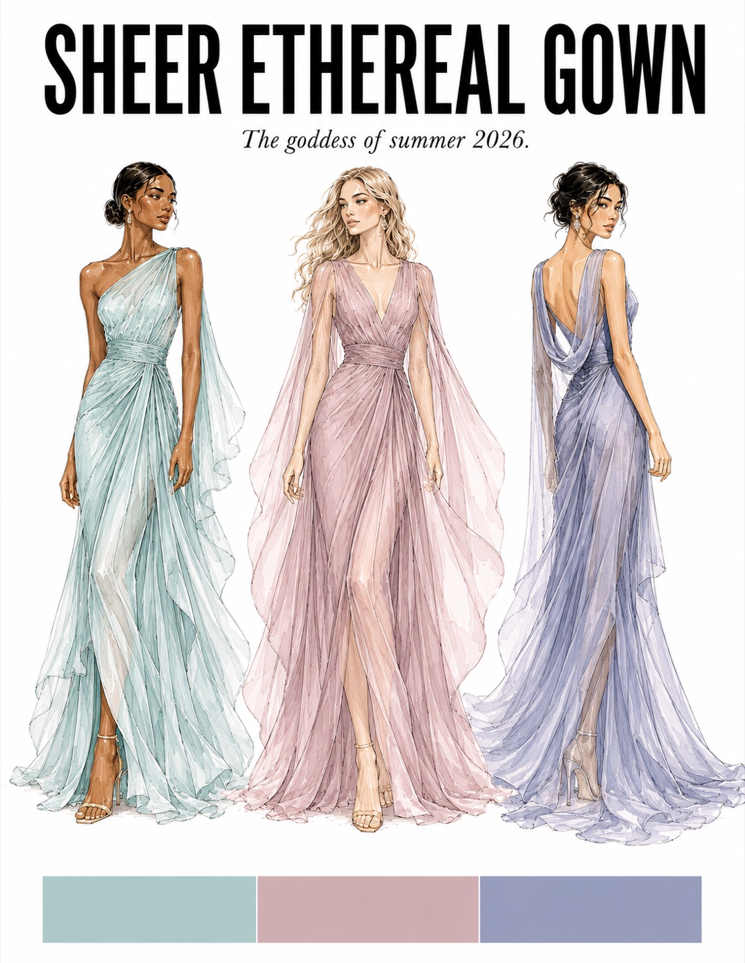 Sheer Ethereal Gown trend board — the goddess of summer 2027